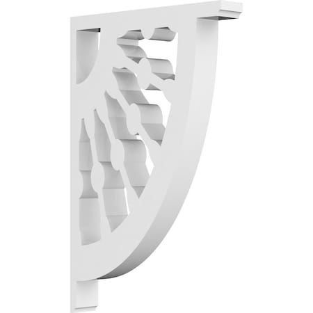 Ekena Millwork Classic Wagon Wheel Architectural Grade PVC Bracket, 5/8"W X 4"D X 6"H BKTP01X04X06CW